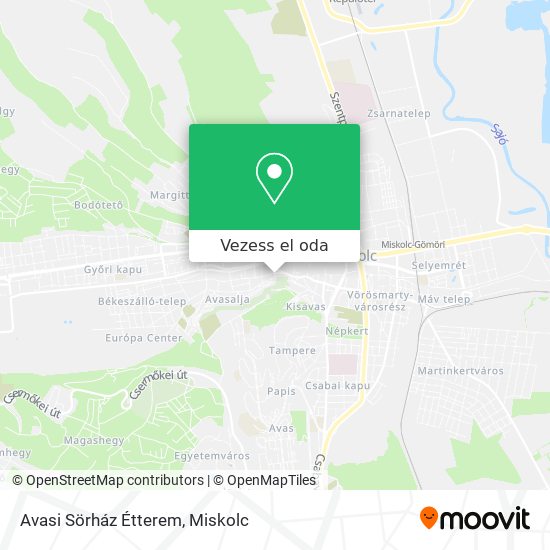 Avasi Sörház Étterem térkép