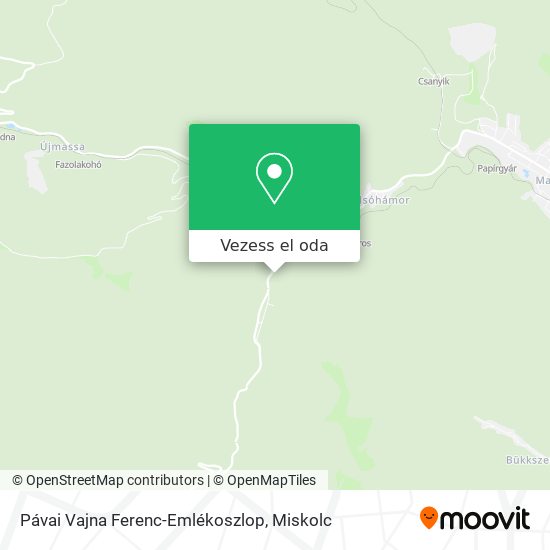 Pávai Vajna Ferenc-Emlékoszlop térkép