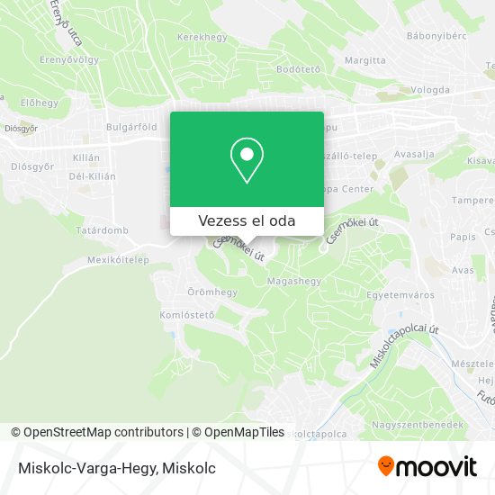 Miskolc-Varga-Hegy térkép