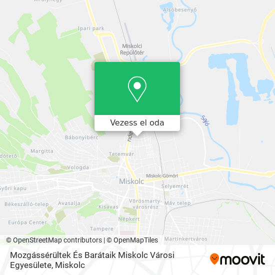Mozgássérültek És Barátaik Miskolc Városi Egyesülete térkép