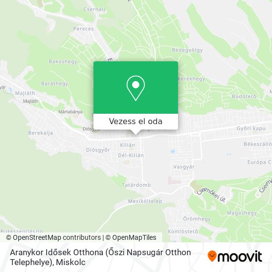 Aranykor Idősek Otthona (Őszi Napsugár Otthon Telephelye) térkép