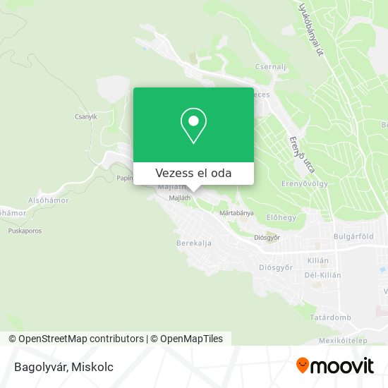 Bagolyvár térkép