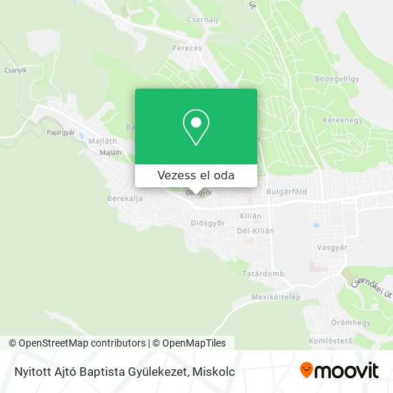 Nyitott Ajtó Baptista Gyülekezet térkép
