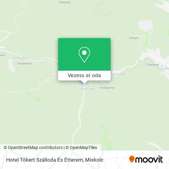 Hotel Tókert Szálloda És Étterem térkép
