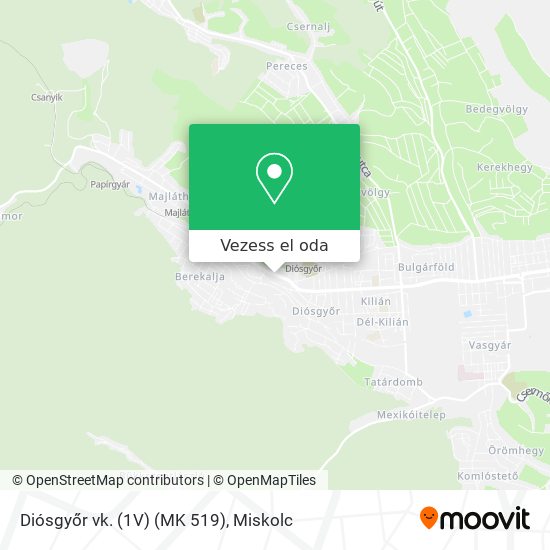 Diósgyőr vk. (1V) (MK 519) térkép