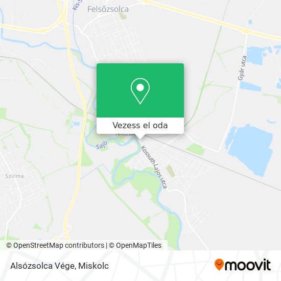 Alsózsolca Vége térkép