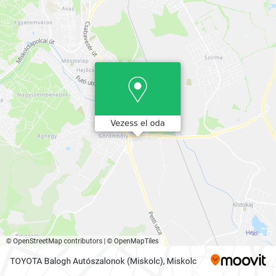 TOYOTA Balogh Autószalonok (Miskolc) térkép