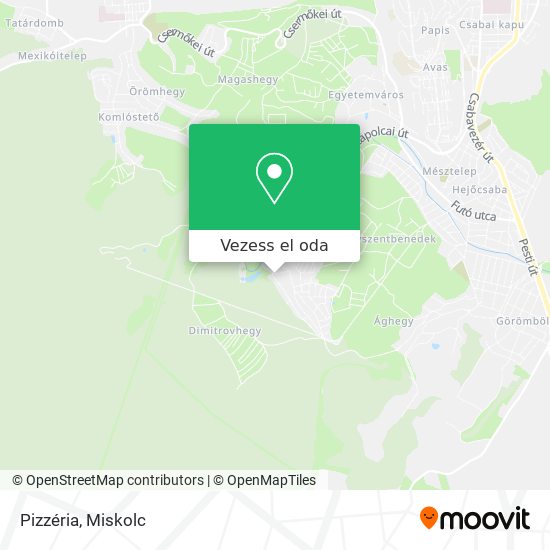 Pizzéria térkép