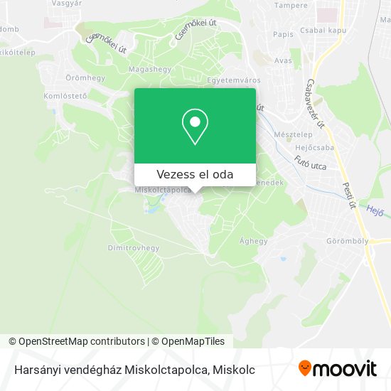 Harsányi vendégház Miskolctapolca térkép
