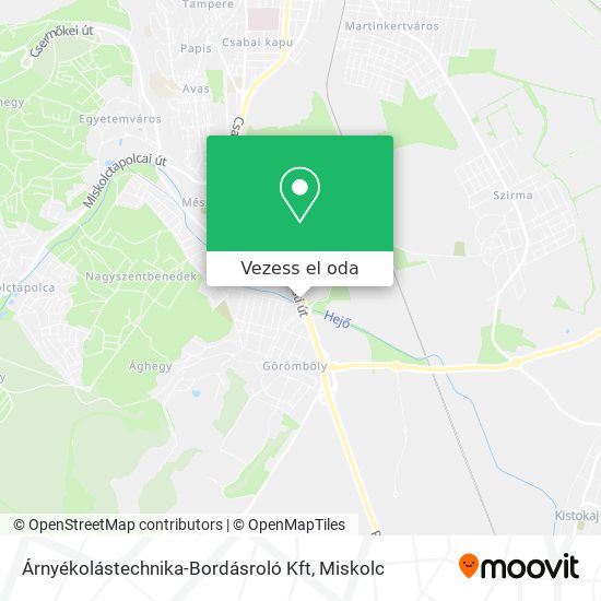 Árnyékolástechnika-Bordásroló Kft térkép
