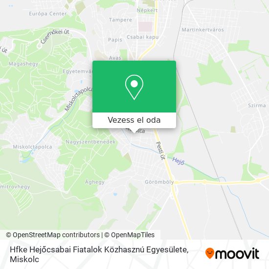 Hfke Hejőcsabai Fiatalok Közhasznú Egyesülete térkép