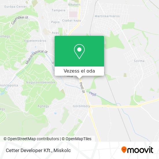Cetter Developer Kft. térkép