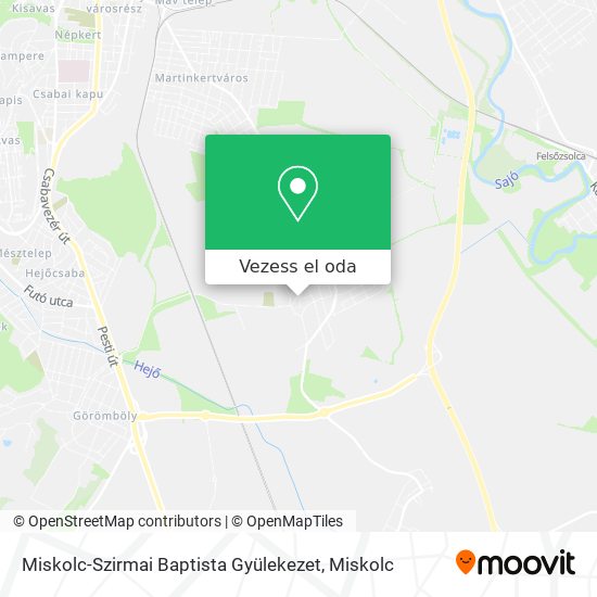 Miskolc-Szirmai Baptista Gyülekezet térkép