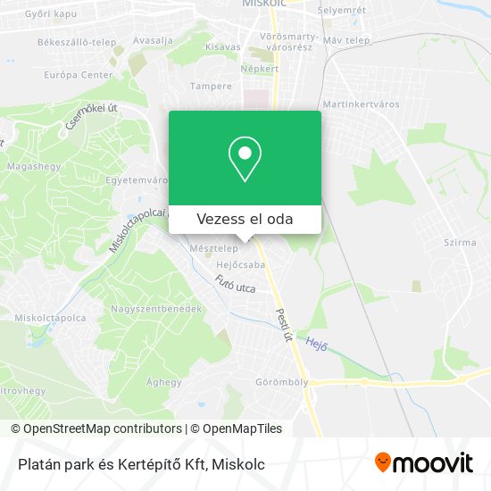Platán park és Kertépítő Kft térkép