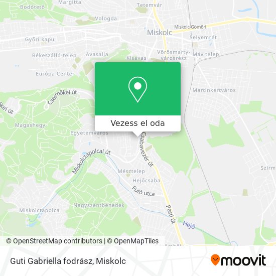 Guti Gabriella fodrász térkép