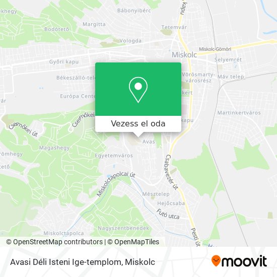 Avasi Déli Isteni Ige-templom térkép