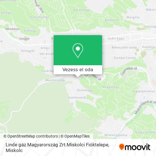 Linde gáz Magyarország Zrt.Miskolci Fióktelepe térkép
