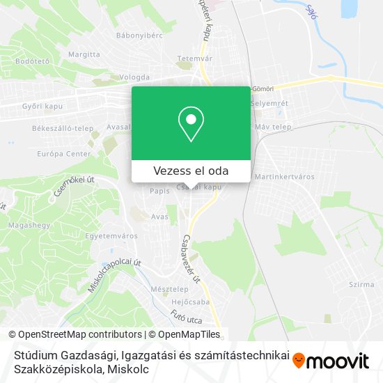 Stúdium Gazdasági, Igazgatási és számítástechnikai Szakközépiskola térkép