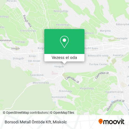 Borsodi Metall Öntöde Kft térkép