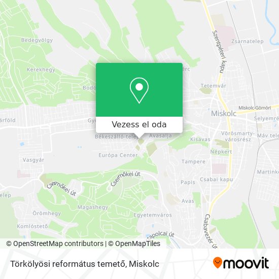 Törkölyösi református temető térkép