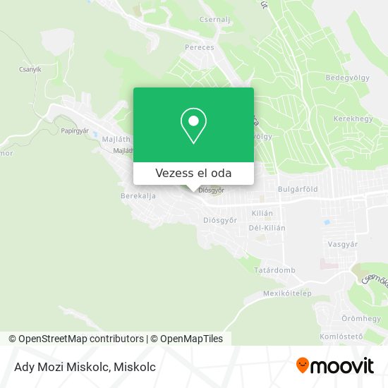 Ady Mozi Miskolc térkép