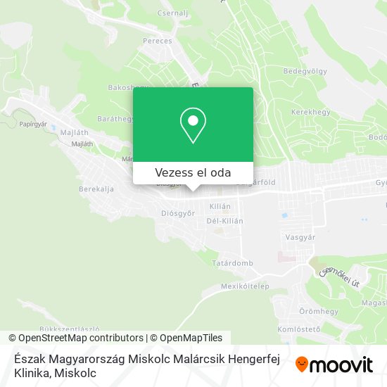Észak Magyarország Miskolc Malárcsik Hengerfej Klinika térkép