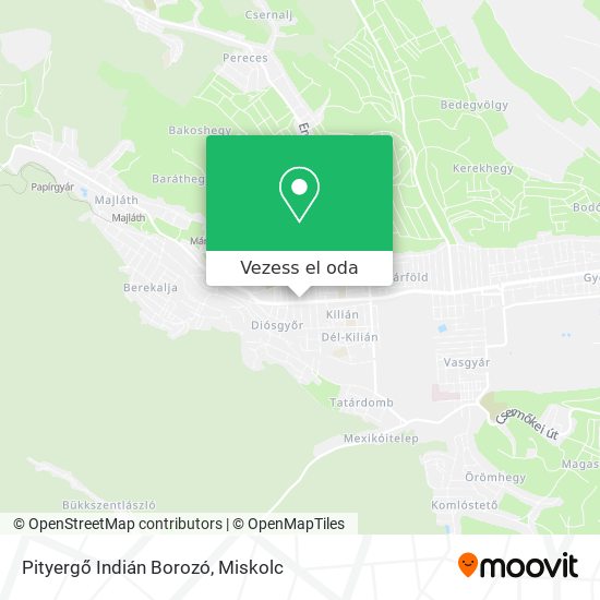 Pityergő Indián Borozó térkép