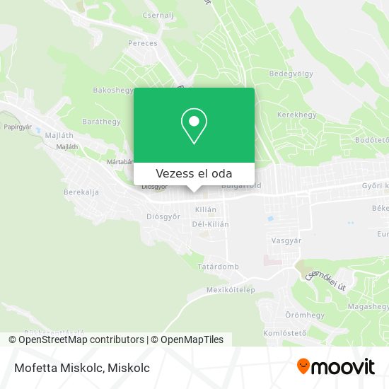 Mofetta Miskolc térkép
