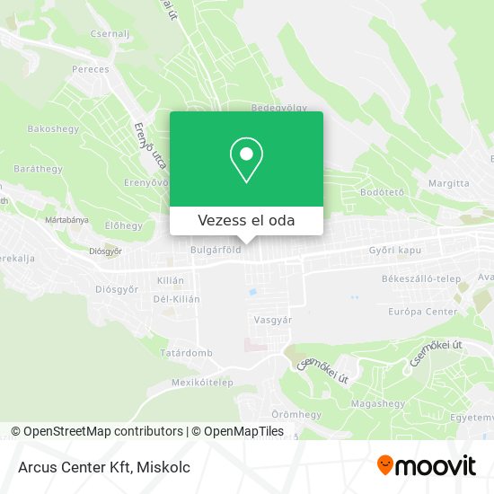 Arcus Center Kft térkép