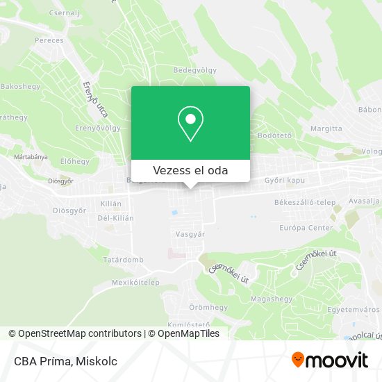 CBA Príma térkép