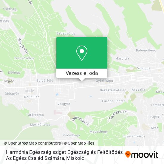 Harmónia Egészség sziget Egészség és Feltöltődés Az Egész Család Számára térkép