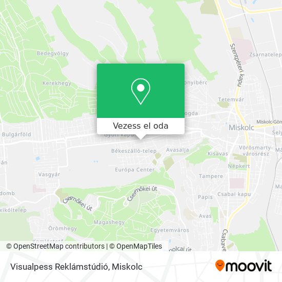 Visualpess Reklámstúdió térkép
