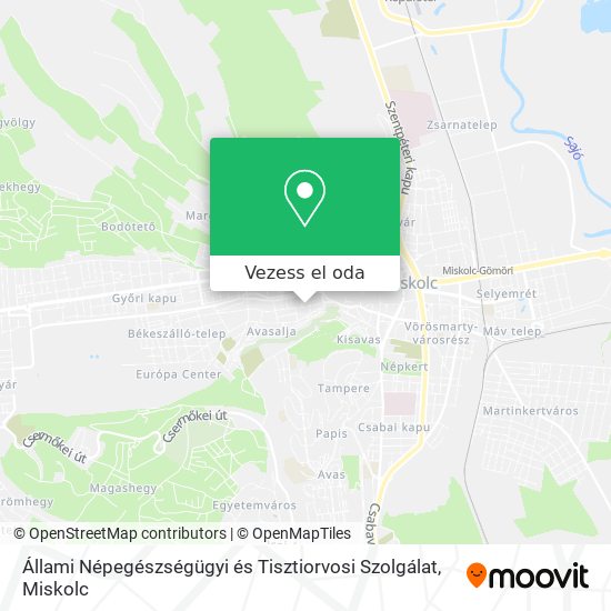 Állami Népegészségügyi és Tisztiorvosi Szolgálat térkép