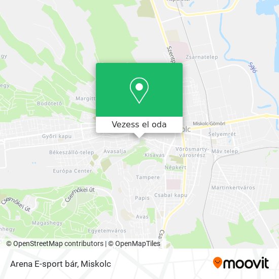 Arena E-sport bár térkép