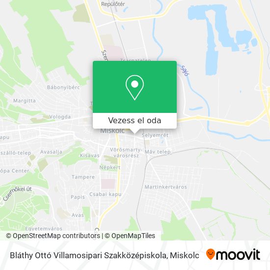 Bláthy Ottó Villamosipari Szakközépiskola térkép
