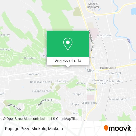 Papago Pizza Miskolc térkép