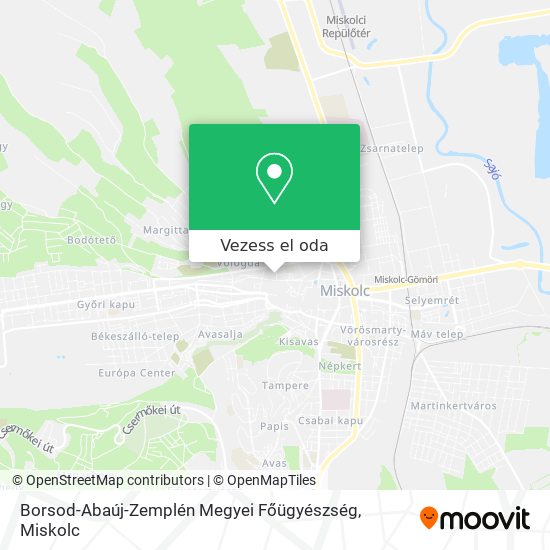 Borsod-Abaúj-Zemplén Megyei Főügyészség térkép