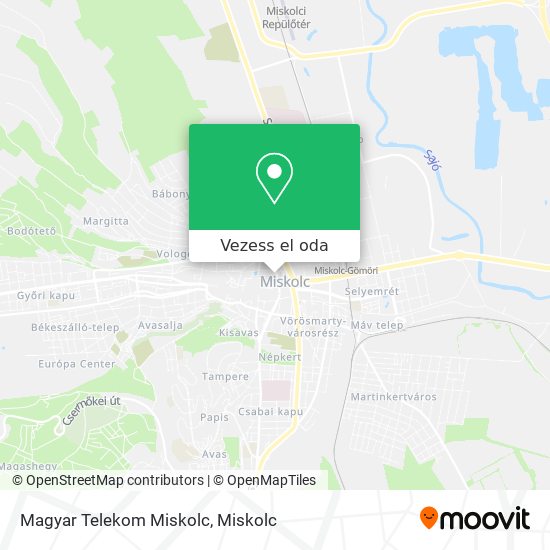 Magyar Telekom Miskolc térkép