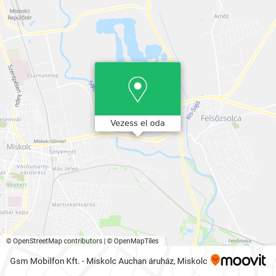 Gsm Mobilfon Kft. - Miskolc Auchan áruház térkép