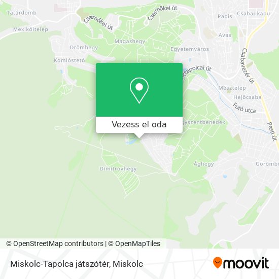 Miskolc-Tapolca játszótér térkép