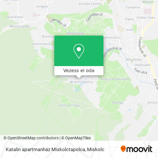 Katalin apartmanház Miskolctapolca térkép