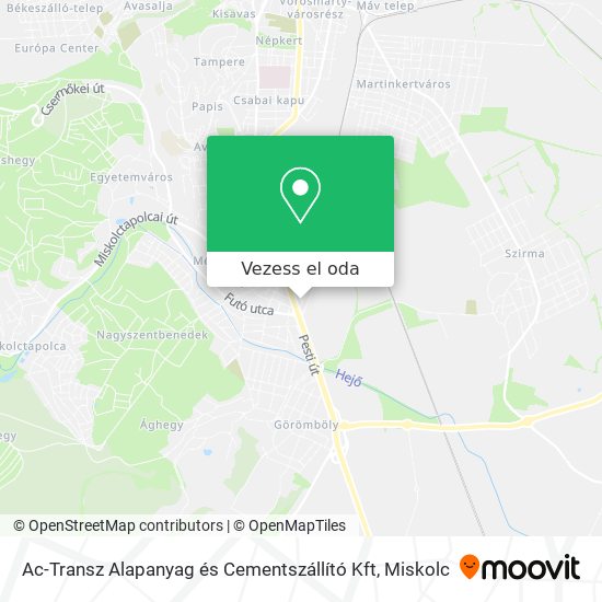 Ac-Transz Alapanyag és Cementszállító Kft térkép