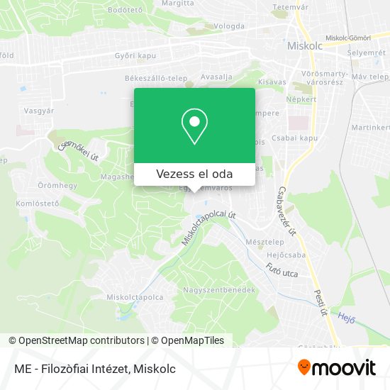 ME - Filozòfiai Intézet térkép