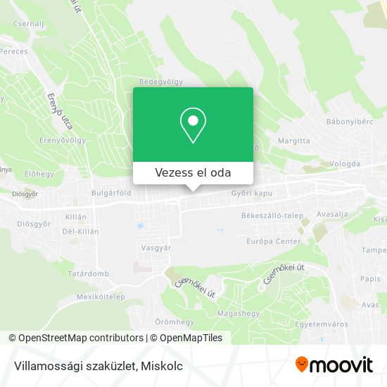 Villamossági szaküzlet térkép