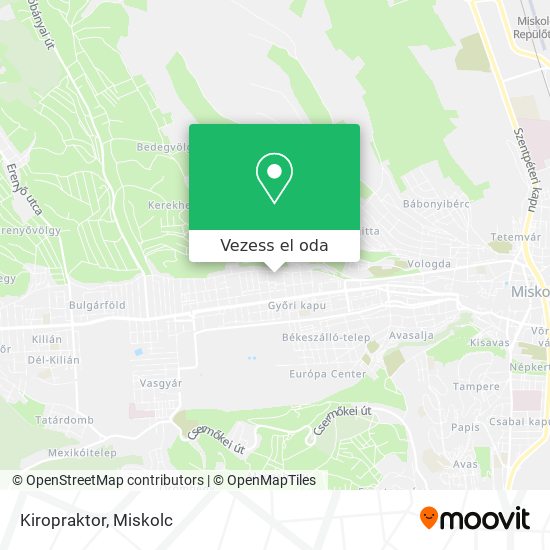 Kiropraktor térkép