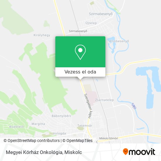 Megyei Kórház Onkológia térkép