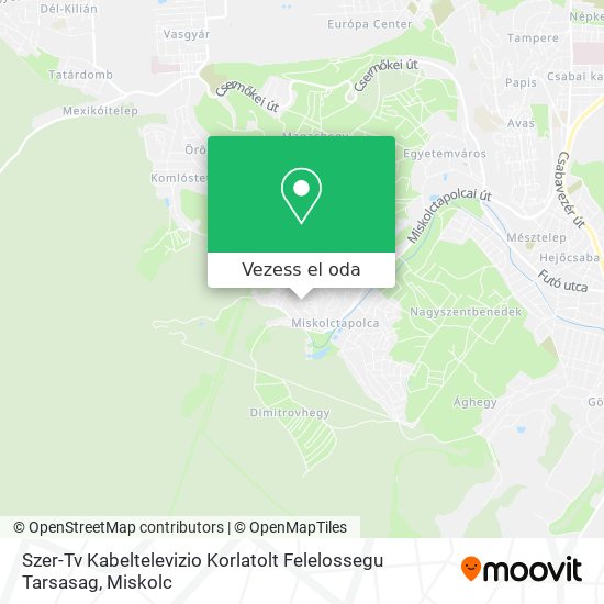 Szer-Tv Kabeltelevizio Korlatolt Felelossegu Tarsasag térkép