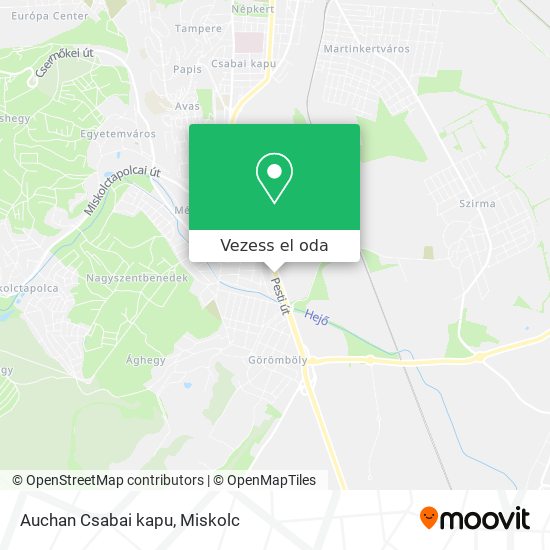 Auchan Csabai kapu térkép