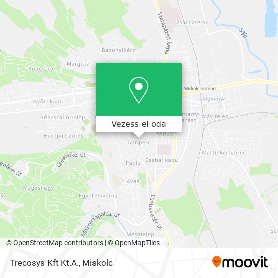 Trecosys Kft Kt.A. térkép