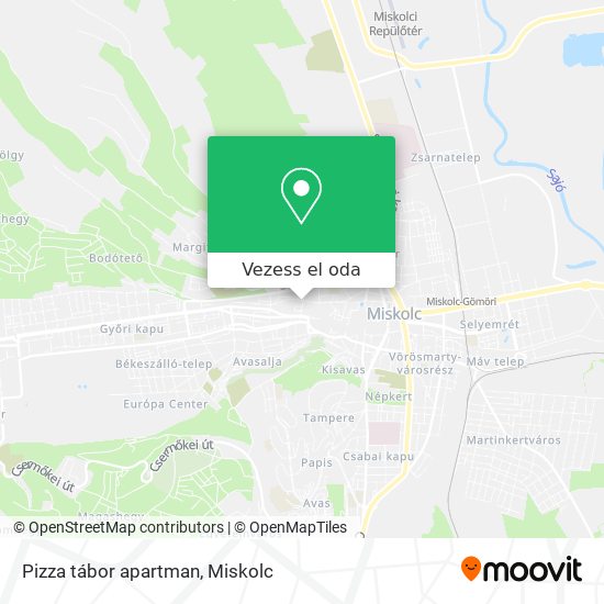 Pizza tábor apartman térkép